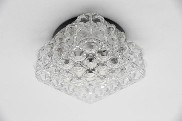 Clear Bubble Glass Flush Mount Lamp by Helena Tynell, Germany, 1960s-KQB-1745969