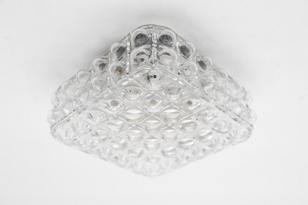 Clear Bubble Glass Flush Mount Lamp by Helena Tynell, Germany, 1960s-KQB-1747283