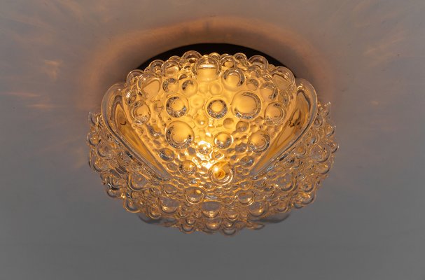 Clear Bubble Glass Flush Mount Light, 1960s-KQB-1814376