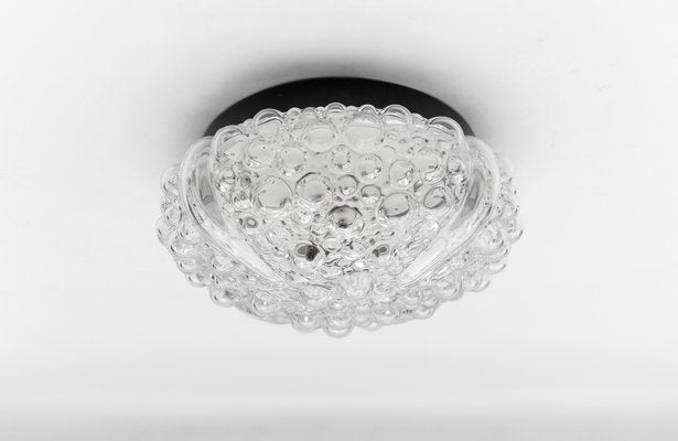 Clear Bubble Glass Flush Mount Light, 1960s-KQB-1814376