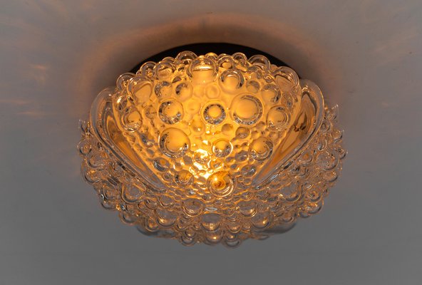 Clear Bubble Glass Flush Mount Light, 1960s-KQB-1814376