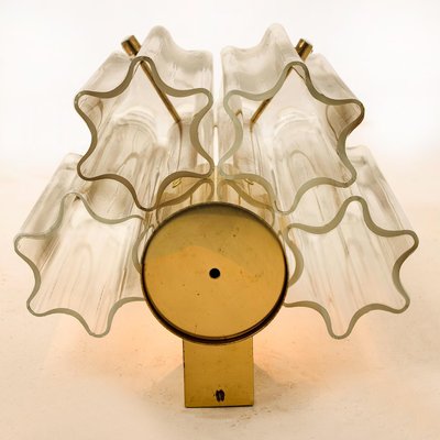 Clear Glass and Brass Wall Lights by J. T. Kalmar, Austria, 1960s, Set of 2-VDW-851168