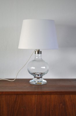 Clear Glass Table Lamp by Michael Bang for Holmegaard Glasværk, 1978-HPQ-1188019