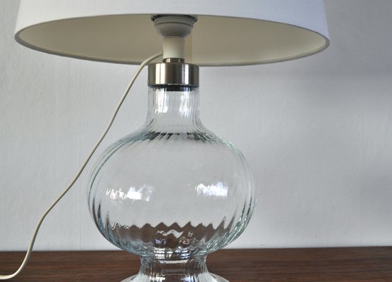 Clear Glass Table Lamp by Michael Bang for Holmegaard Glasværk, 1978-HPQ-1188019