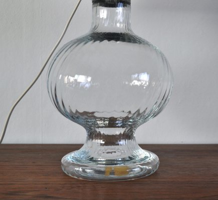 Clear Glass Table Lamp by Michael Bang for Holmegaard Glasværk, 1978-HPQ-1188019