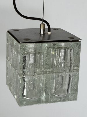 Clear Murano Glass Pendant Lamp from Poliarte, 1970s-OT-1314797