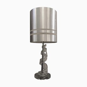 Clear Murano Glass Spiral Table Lamp by Angelo Brotto for Esperia, 1970s-NMK-581801