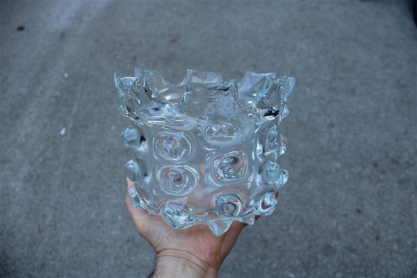 Clear Murano Glass Vase, 1960s-EH-673108