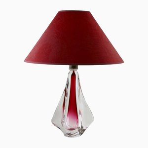 Clear Sommerso Crystal Casing Table Lamp from Val Saint Lambert-MJY-1148704