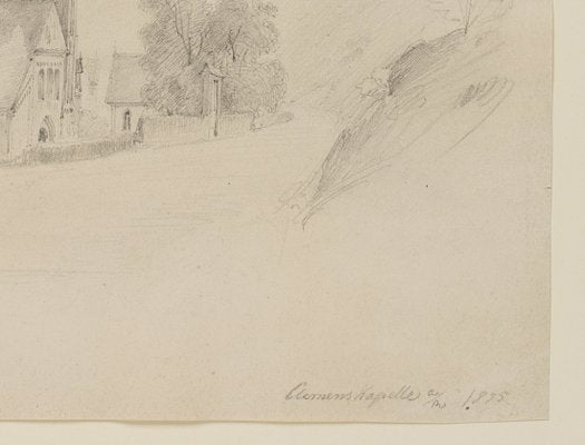 Clemens Chapel near Trechtingshausen, 1855, Pencil-OJR-1273328