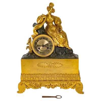 Clock in Gilt and Patinated Bronze-WFS-1260045