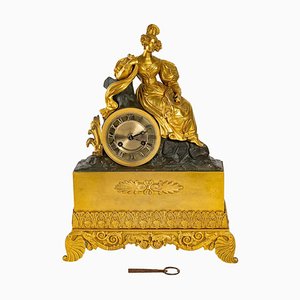 Clock in Gilt and Patinated Bronze-WFS-1260045