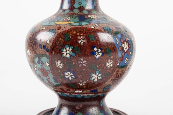 Cloisonné Bronze Vases, Japan, 1900s, Set of 2-WFS-744758