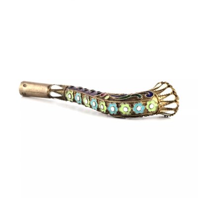 Cloisonne Enamel Silver Mouthpiece, Russia, 1920s-WMV-1129437