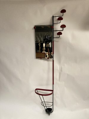 Coat and Umbrella Stand in Sheathed Leather by Jacques Adnet, 1950s-VRR-1718515