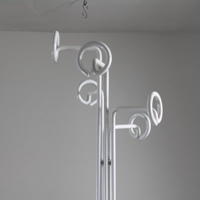 Coat Hanger in White Lacquered Metal, 1970s-SXX-1273211