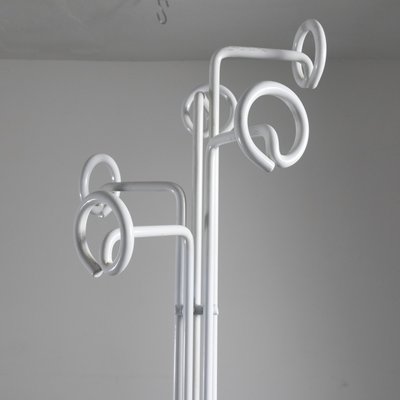 Coat Hanger in White Lacquered Metal, 1970s-SXX-1273211