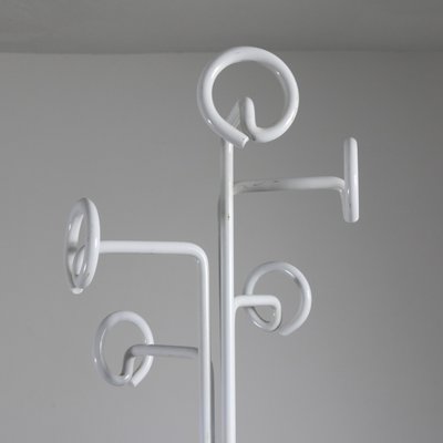 Coat Hanger in White Lacquered Metal, 1970s-SXX-1273211