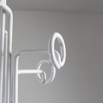 Coat Hanger in White Lacquered Metal, 1970s-SXX-1273211