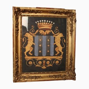 Coat of Arms, 1800s, Watercolor and Gouache, Framed-KMQ-1449654