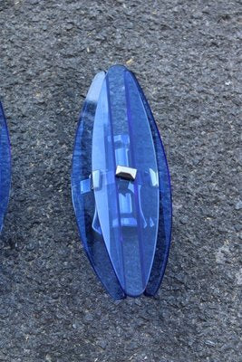 Cobalt Blue Crystal Sconces from Veca, 1960s, Set of 2-EH-715718