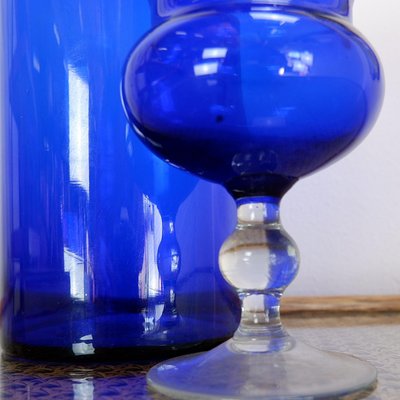 Cobalt Blue Glass Bottles, Set of 2-NYF-2019122