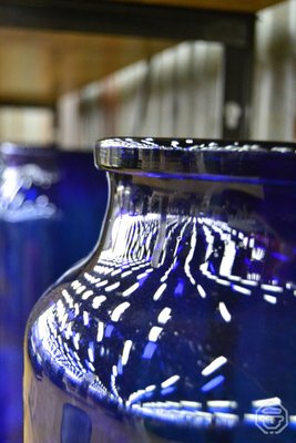 Cobalt Blue Glass Vase, 1980s-LA-826552