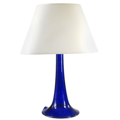 Cobalt Glass Table Lamp, 1960s-GIW-953360