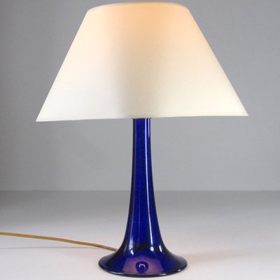 Cobalt Glass Table Lamp, 1960s-GIW-953360