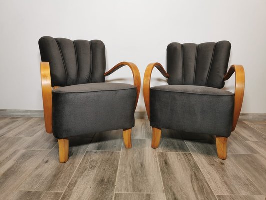 Cocktail Armchairs by Jindřich Halabala, 1950s, Set of 2-QJA-1730488