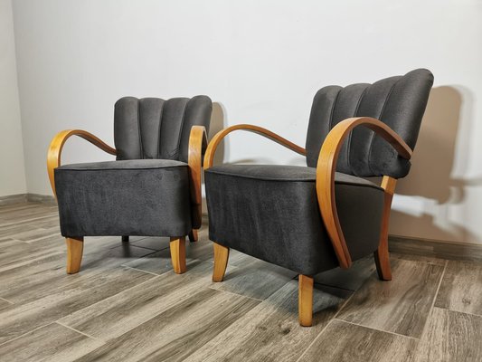 Cocktail Armchairs by Jindřich Halabala, 1950s, Set of 2-QJA-1730488