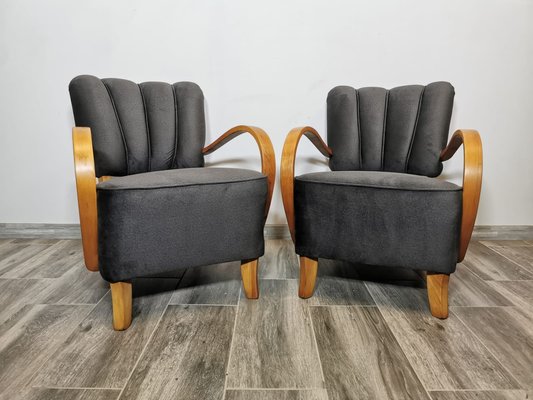 Cocktail Armchairs by Jindřich Halabala, 1950s, Set of 2-QJA-1730488