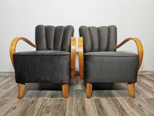 Cocktail Armchairs by Jindřich Halabala, 1950s, Set of 2-QJA-1730488