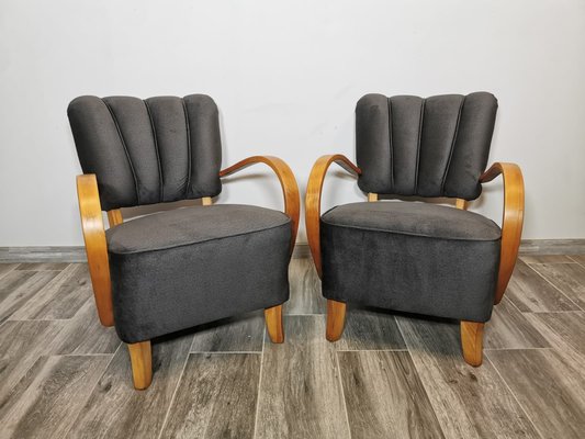 Cocktail Armchairs by Jindřich Halabala, 1950s, Set of 2-QJA-1730488