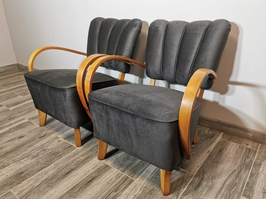 Cocktail Armchairs by Jindřich Halabala, 1950s, Set of 2-QJA-1730488