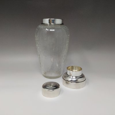 Cocktail Shaker in Crackle Glass, Italy, 1960s-QGR-961978