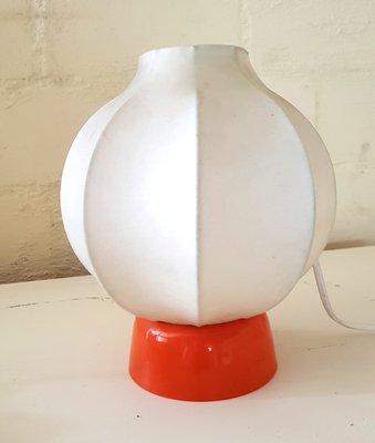 Cocoon Table Lamp with Orange Base, 1970s-QDP-833954