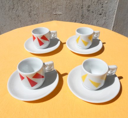 Coffee Cups & Saucers by Arnaldo Pomodoro for IPA, 1990s, Set of 8-EI-305284