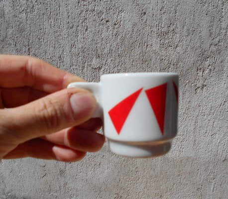 Coffee Cups & Saucers by Arnaldo Pomodoro for IPA, 1990s, Set of 8-EI-305284