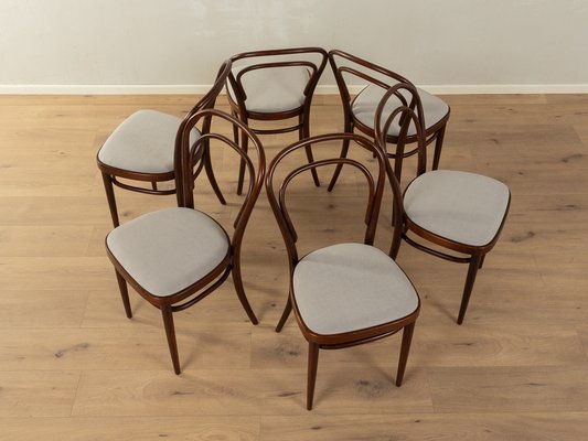 Coffee House Chairs Model 214 by Michael Thonet, 1930s, Set of 6-GPP-1746997