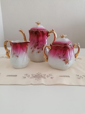 Coffee Service Set in Porcelain, Set of 3-LLP-1348209