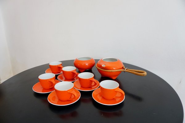 Coffee Set by János Török for Zsolnay Porcelain Manufactory, 1960s, Set of 16-HYJ-668990