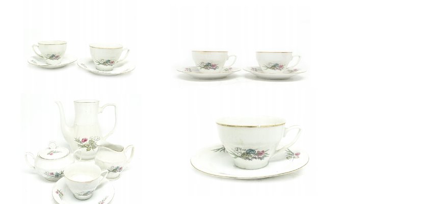 Coffee Set from Porcelain Factory Bogucice, Poland, 1960s, Set of 15-BKO-1451510