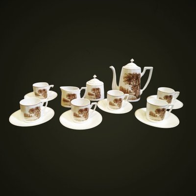 Coffee Set in Porcelain, Set of 9-GEL-1223737