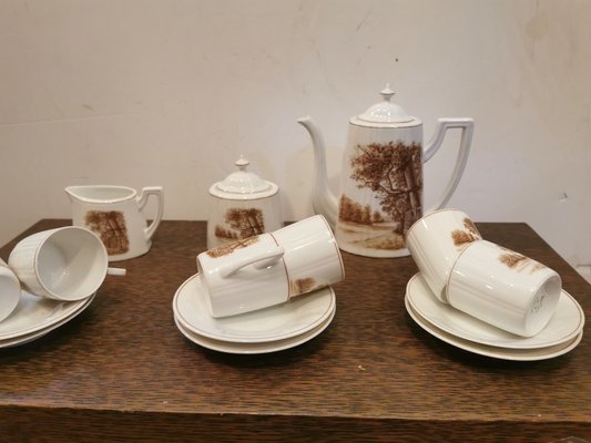 Coffee Set in Porcelain, Set of 9-GEL-1223737