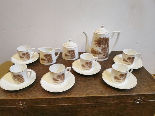 Coffee Set in Porcelain, Set of 9-GEL-1223737