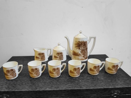 Coffee Set in Porcelain, Set of 9-GEL-1223737