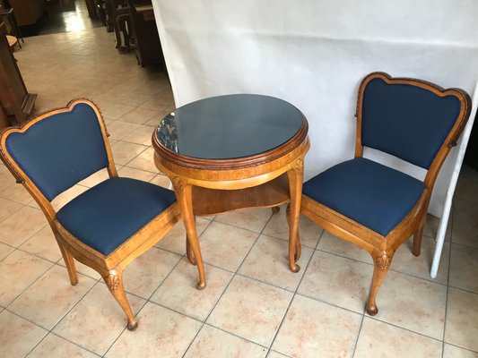 Coffee Table & Chairs, 1950s, Set of 3-WQQ-1144131