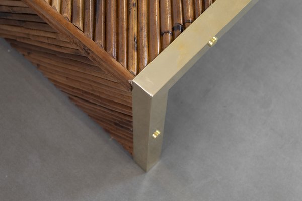 Coffee Table in Brass and Bamboo-LMR-1195991