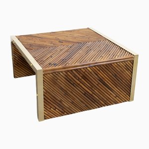 Coffee Table in Brass and Bamboo-LMR-1195991